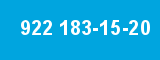 922 183-15-20
